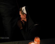 A Sexy MILF Nun is Seduced by Her Priest While She Prays and Worships At The Alter Of His Cock. "IN HIS NAME"