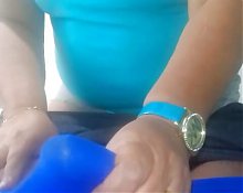 Mature 60-year-old milf turns me on with a rich handjob and then rides the cock, she only puts her panties aside