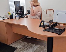 The new client wanted to check my merchandise before signing the contract (Role Playing)